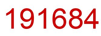 Number 191684 red image