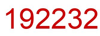 Number 192232 red image