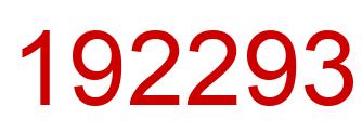 Number 192293 red image