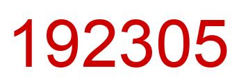 Número 192305 imagen rojo