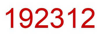 Number 192312 red image