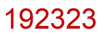 Number 192323 red image