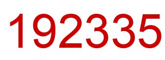 Number 192335 red image