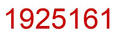 Number 1925161 red image