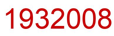 Number 1932008 red image