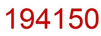 Number 194150 red image