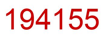 Number 194155 red image