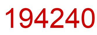 Number 194240 red image
