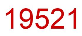 Number 19521 red image