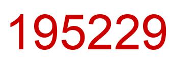 Number 195229 red image