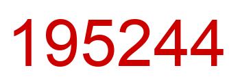 Number 195244 red image