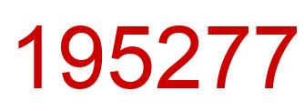 Número 195277 imagen rojo