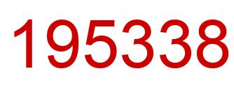 Number 195338 red image