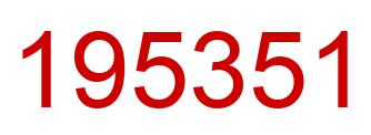 Number 195351 red image
