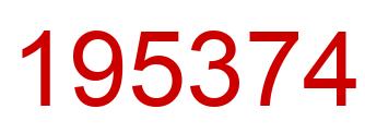 Number 195374 red image