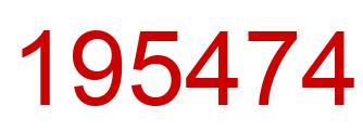 Number 195474 red image