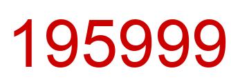 Number 195999 red image