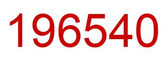 Number 196540 red image