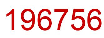 Number 196756 red image