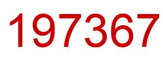 Number 197367 red image