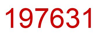 Number 197631 red image