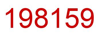 Number 198159 red image