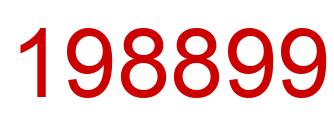 Number 198899 red image
