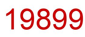Number 19899 red image