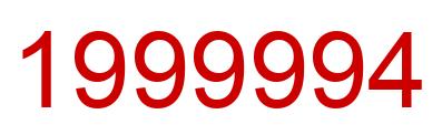 Number 1999994 red image