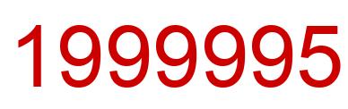 Number 1999995 red image