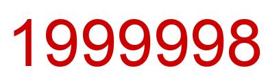 Number 1999998 red image