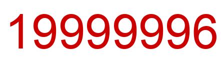 Number 19999996 red image