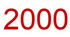 Número 2000 imagen rojo