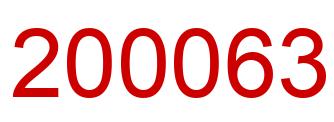 Number 200063 red image