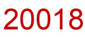 Number 20018 red image