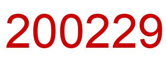 Number 200229 red image