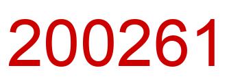Number 200261 red image