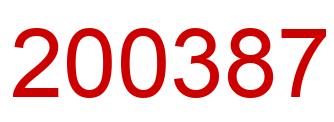 Number 200387 red image