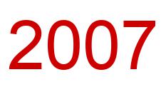 Número 2007 imagen rojo