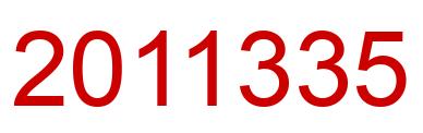 Number 2011335 red image