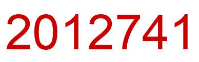 Number 2012741 red image
