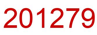 Number 201279 red image