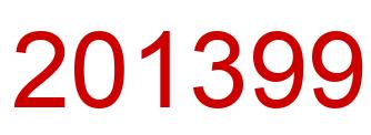 Number 201399 red image