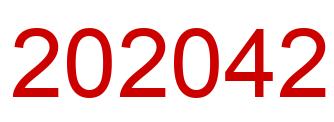 Number 202042 red image