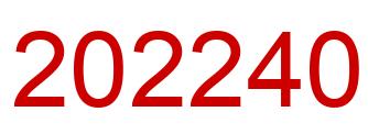 Number 202240 red image
