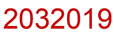 Number 2032019 red image