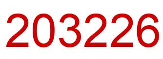 Number 203226 red image