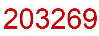 Número 203269 imagen rojo