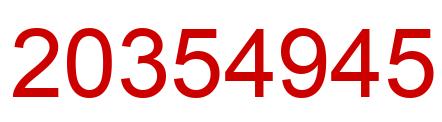 Number 20354945 red image