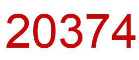 Number 20374 red image